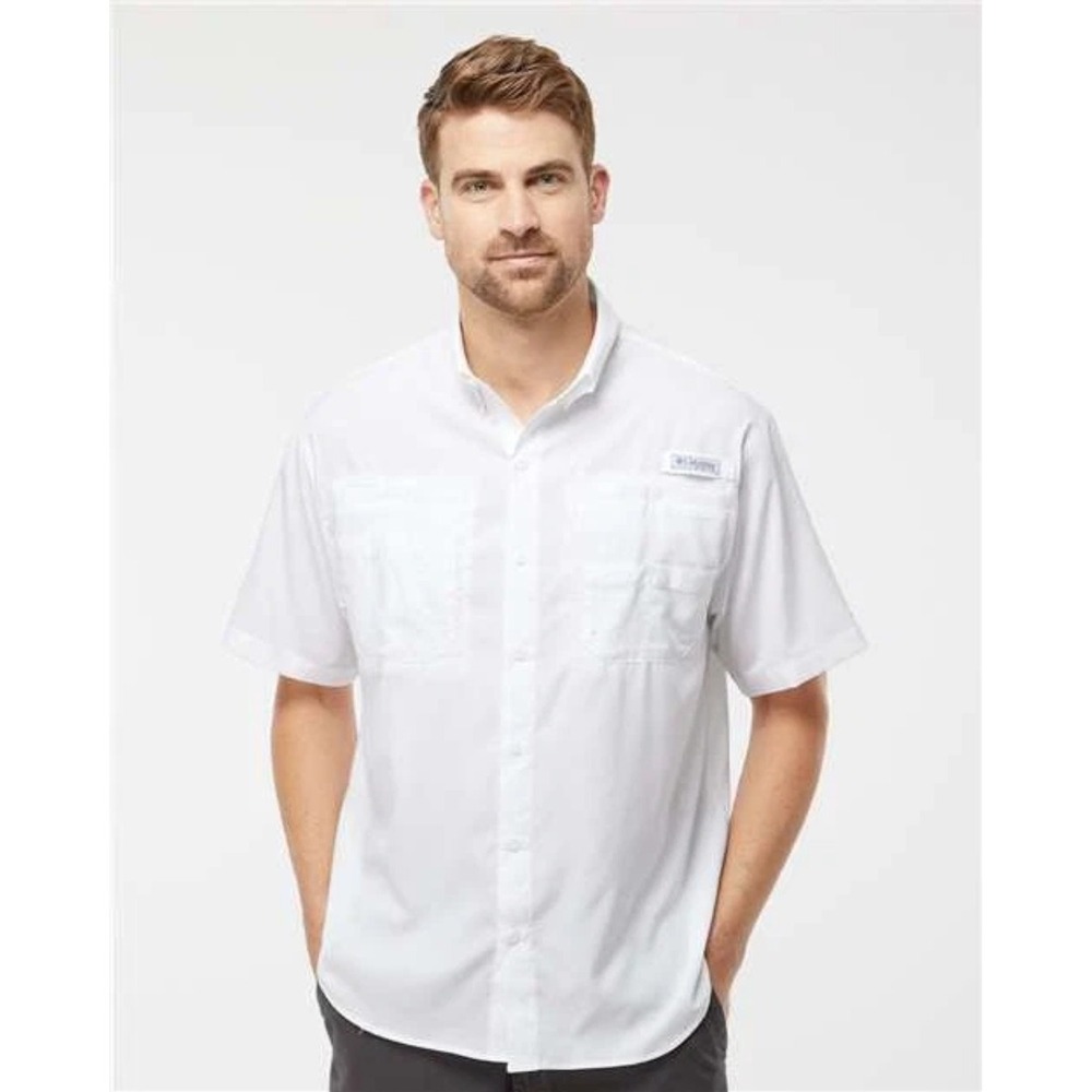 Columbia PFG Shirt Mens White Button Up Omni Shade Performance Fishing Shirt XL